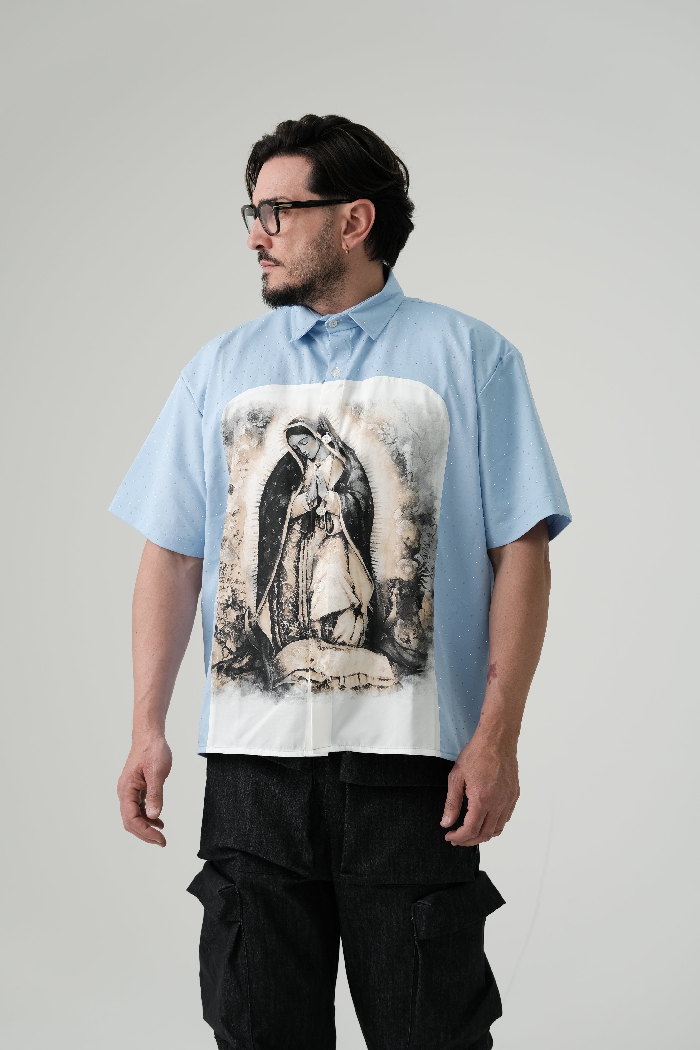 Camicia Santamuerte azzurra