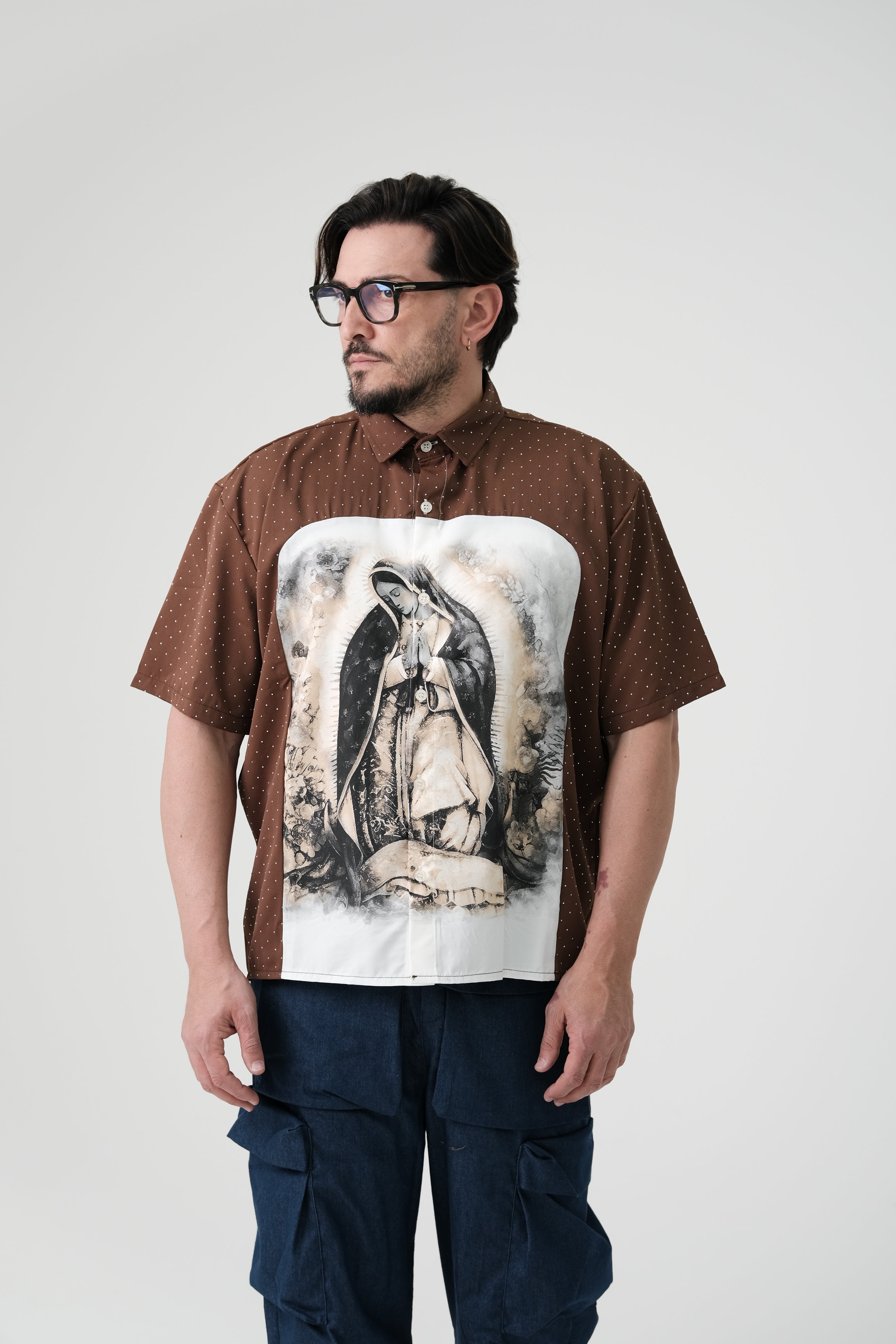 Camicia Santamuerte marrone