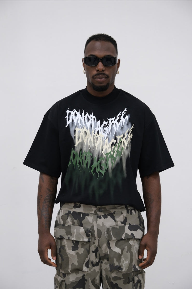 T- shirt monster nera oversize