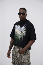 T- shirt monster nera oversize