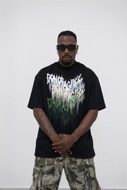 T- shirt monster nera oversize