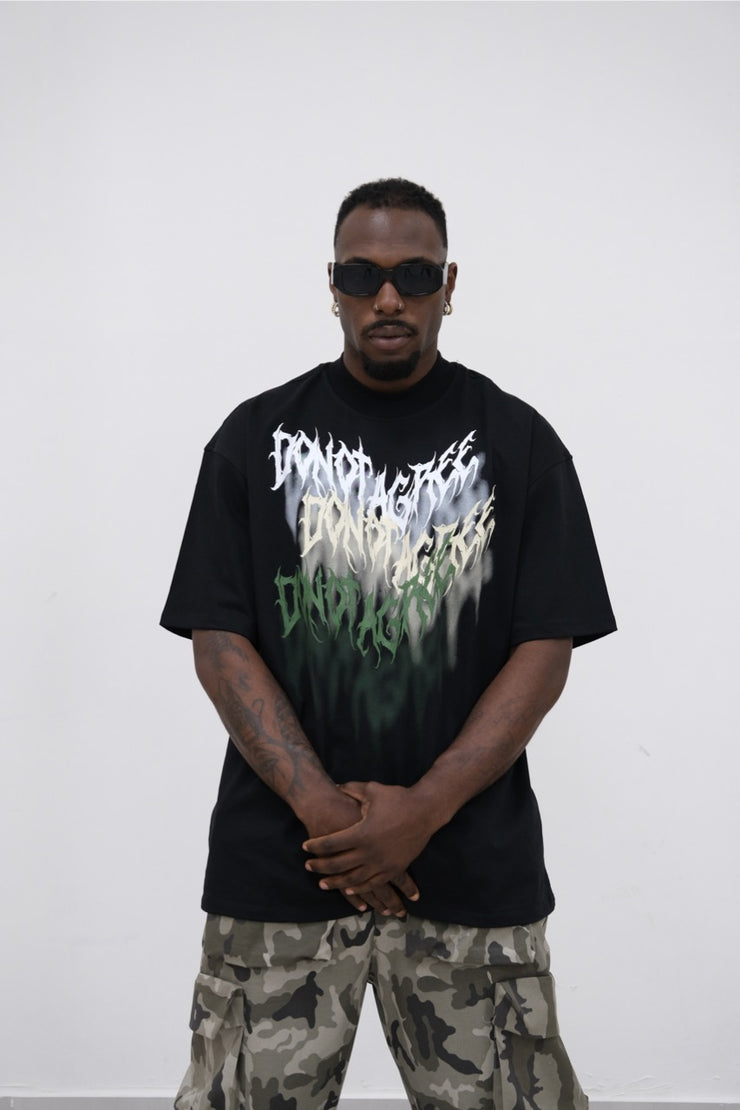 T- shirt monster nera oversize