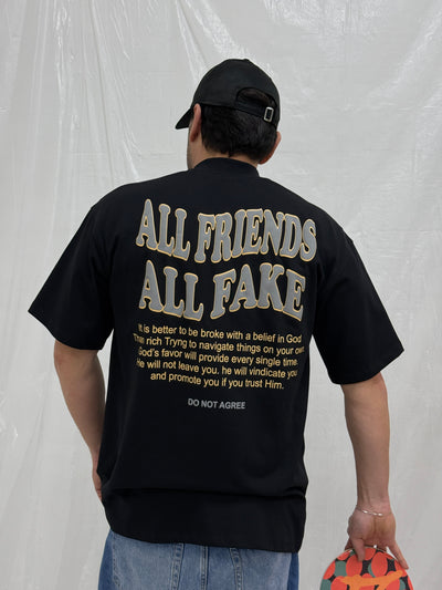 SHIRT ALL FRIENDS ALL FAKE NERA