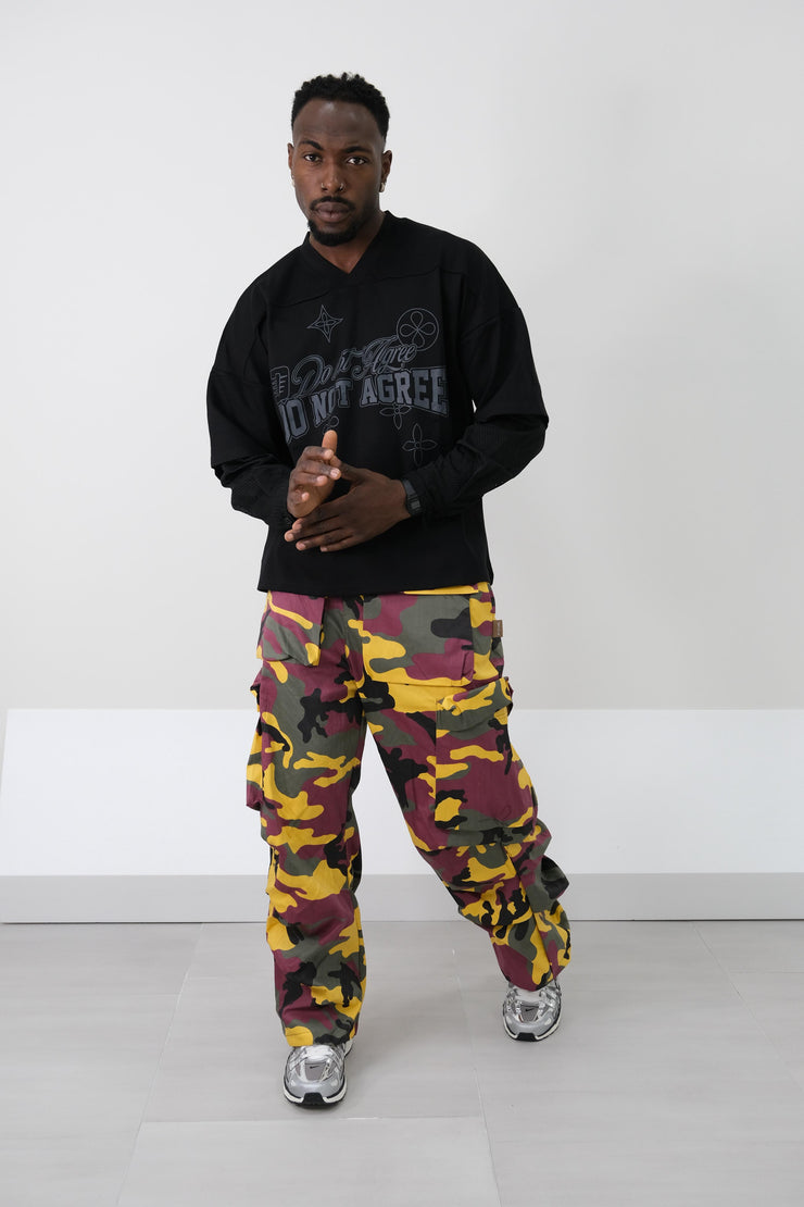 Cargo mimetico bordeaux