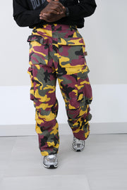 Cargo mimetico bordeaux