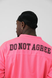 Polo doppia maglia in rete rosa