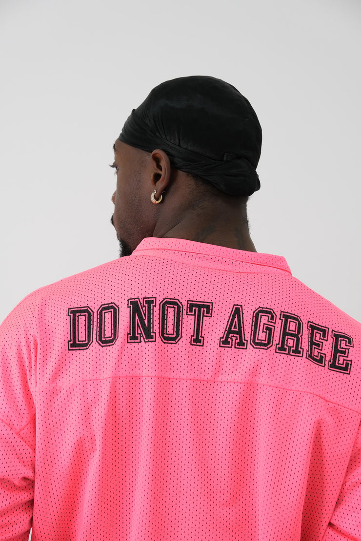 Polo doppia maglia in rete rosa