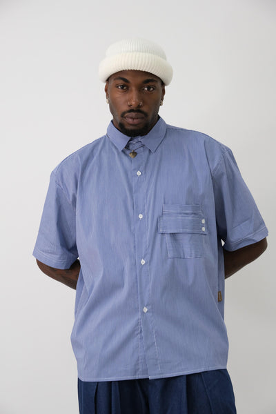 Camicia Toretto microfantasia blu
