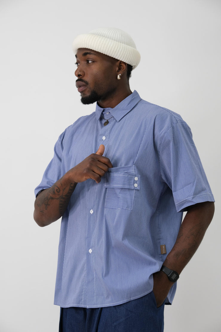 Camicia Toretto microfantasia blu