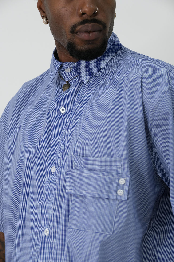 Camicia Toretto microfantasia blu