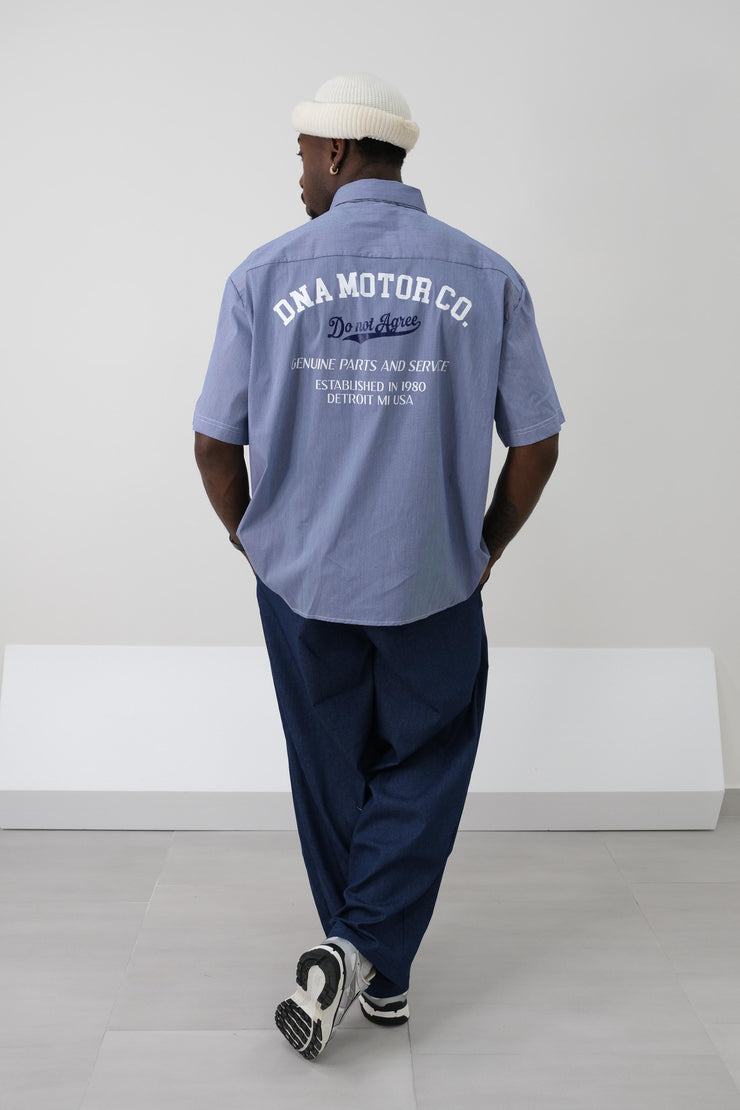 Camicia Toretto microfantasia blu