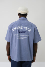 Camicia Toretto microfantasia blu