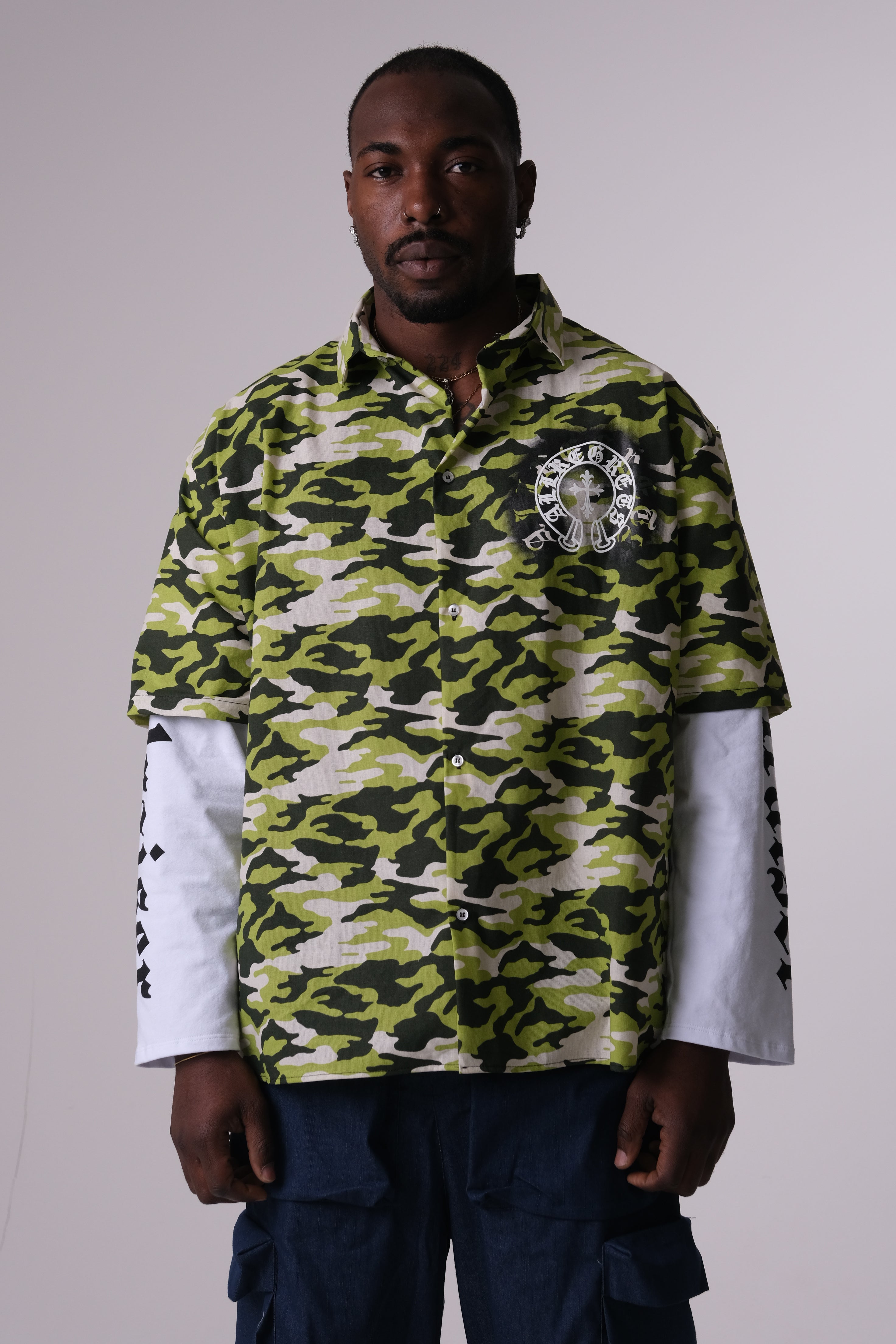 Camicia long sleeve verde