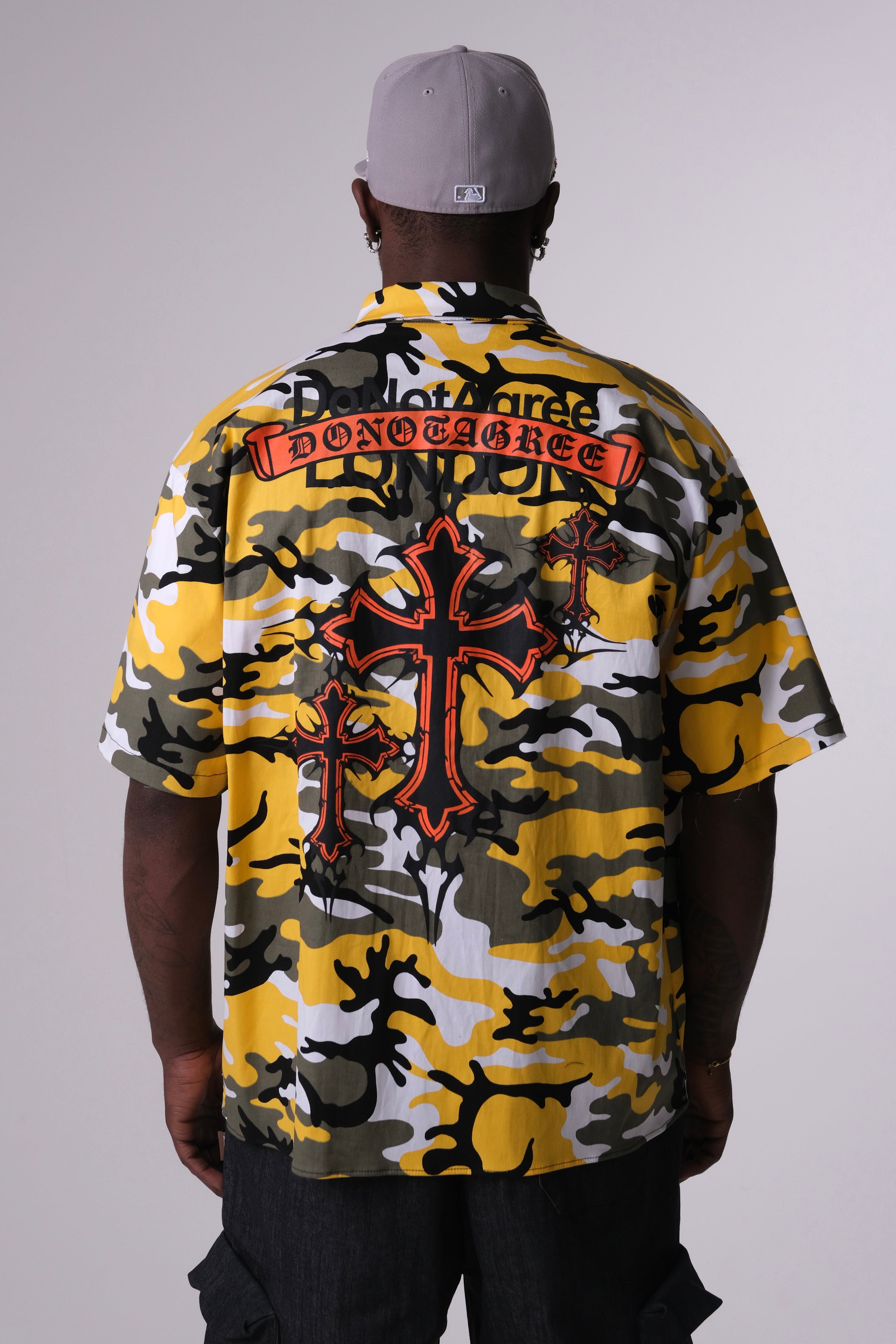 Camicia American camouflage gialla