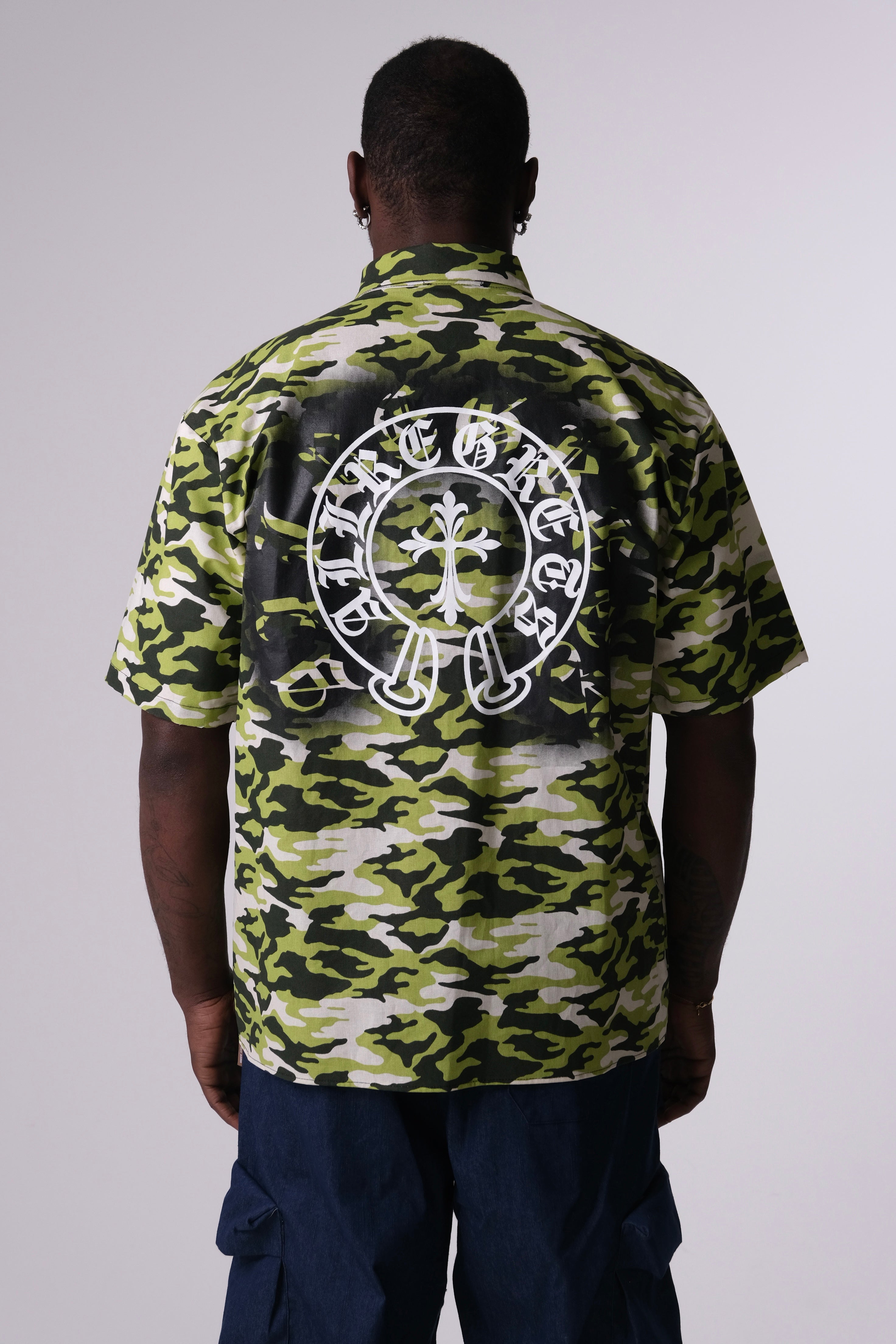 Camicia American camouflage verde